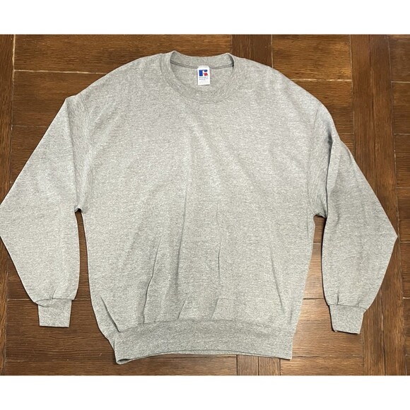 VTG Men’s Russell Athletic Size 2XL Grey Lightweight Crewneck Sweater USA Made - Picture 1 of 3